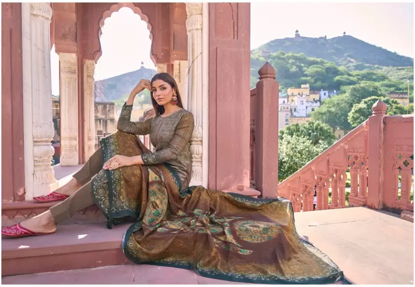 Pashmina Salwar Suit Material  (Unstitched)