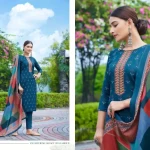 Unstitched Wool Suit Fabric Graphic Print